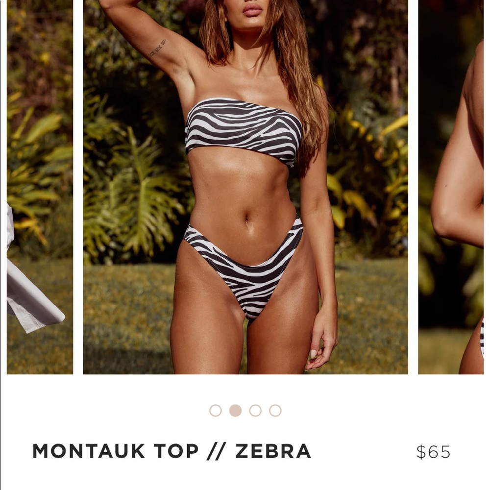 TANlines Zebra Fiji Bottoms & Montauk Top bikini set - Picture 4 of 5